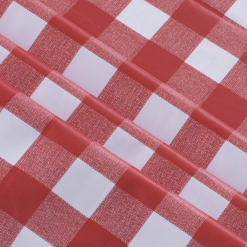 sancua Checkered Vinyl Rectangle Tablecloth - 54 x 78 Inch - 100% Waterproof Oil Proof Spill Proof PVC Table Cloth, Wipe Clean Table Cover for Dining Tables, Buffet Parties and Camping, Red and White - Image 4